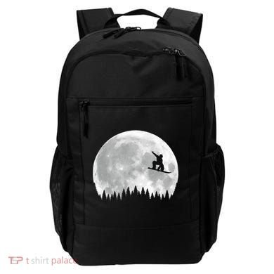 Snow Boarding Moon Cool Sport Hobby Backpack