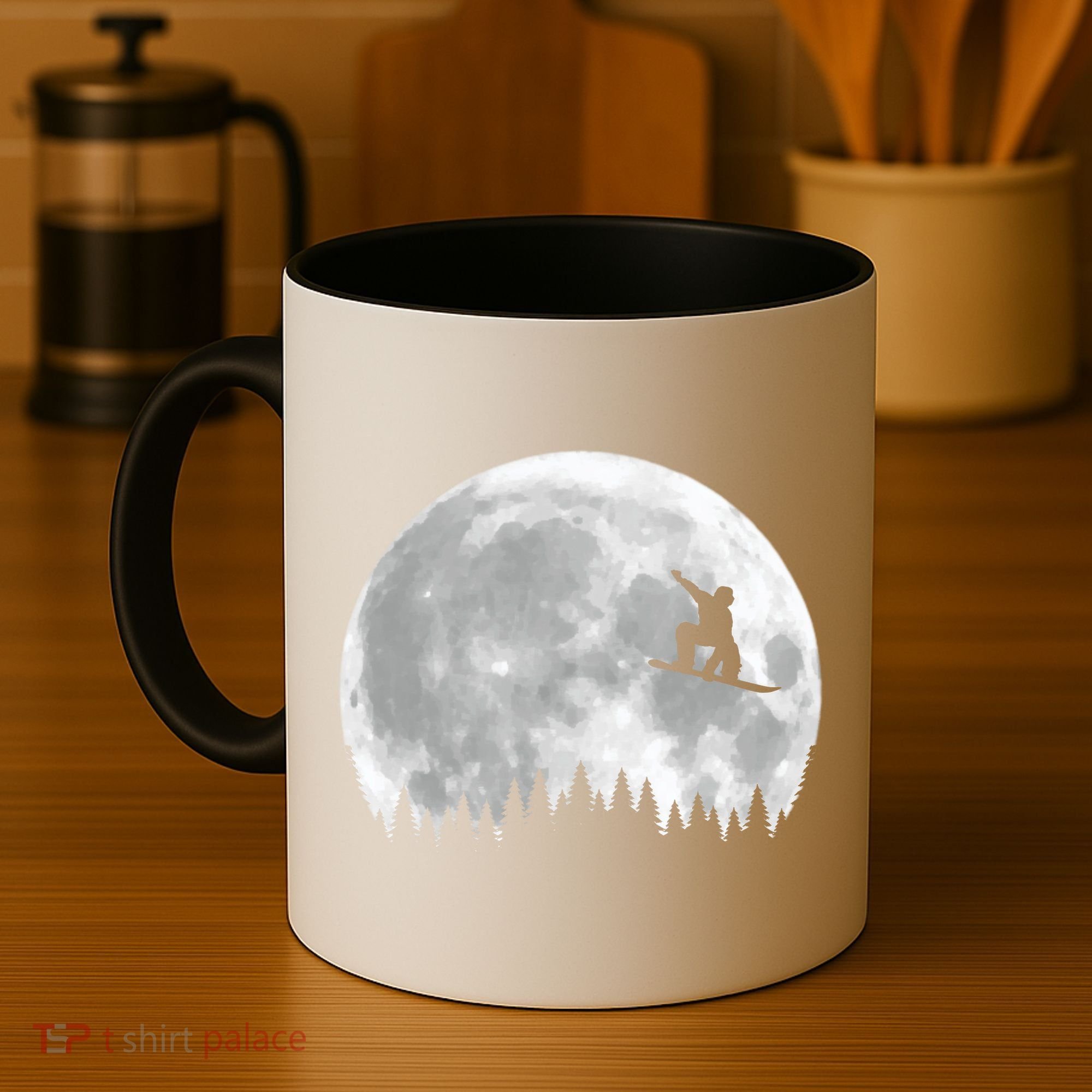 Snow Boarding Moon Cool Sport Hobby Coffee Mug