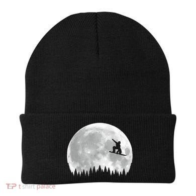 Snow Boarding Moon Cool Sport Hobby Beanie