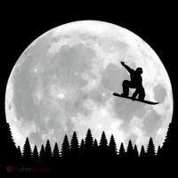 Snow Boarding Moon Cool Sport Hobby Women's Hoodie thumb 2