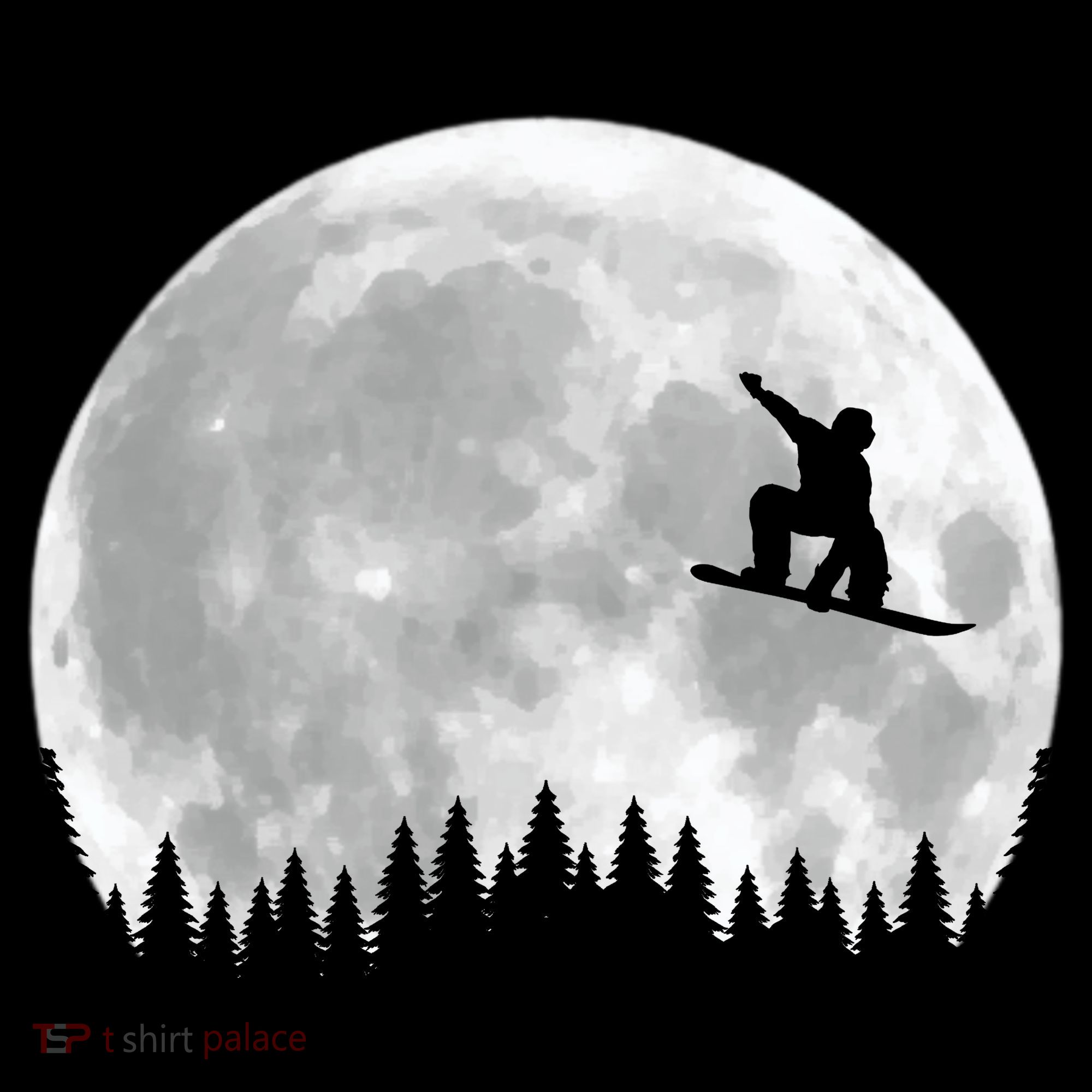 Snow Boarding Moon Cool Sport Hobby Women's Hoodie