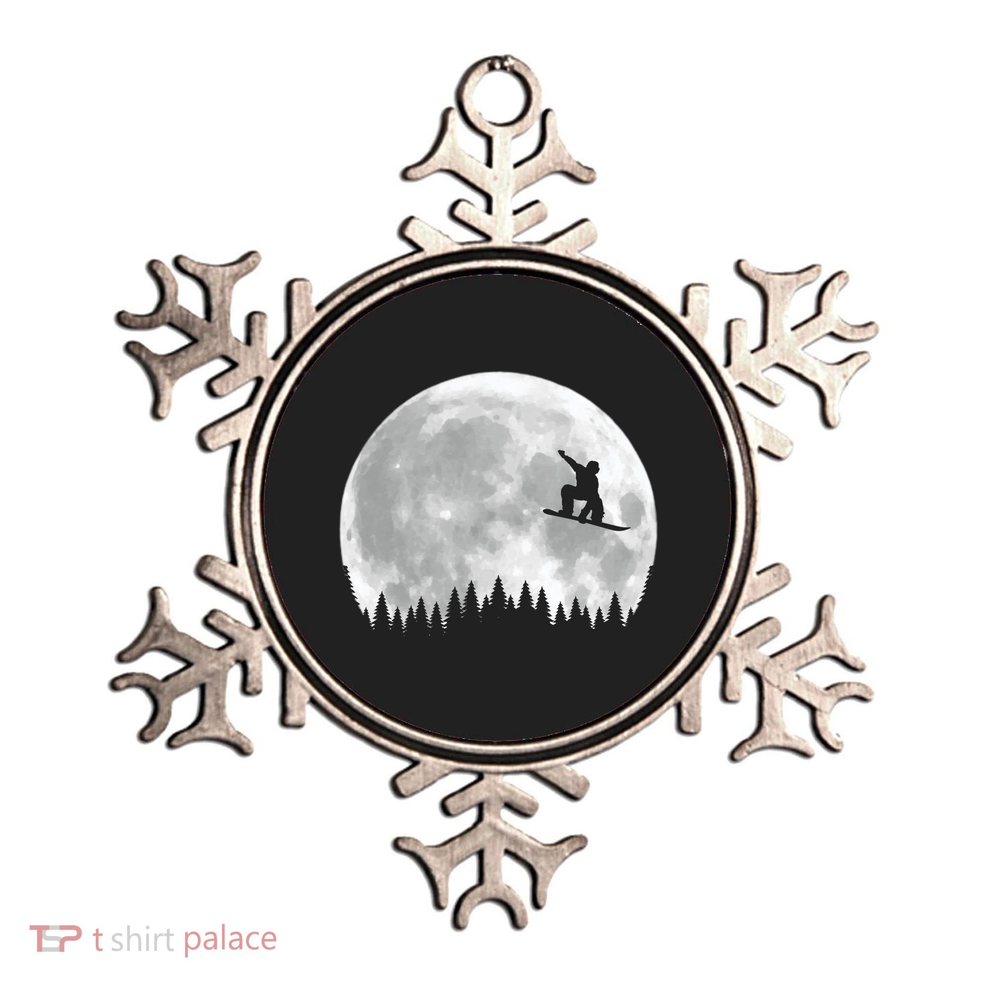 Snow Boarding Moon Cool Sport Hobby Ornament