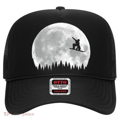 Snow Boarding Moon Cool Sport Hobby Hat