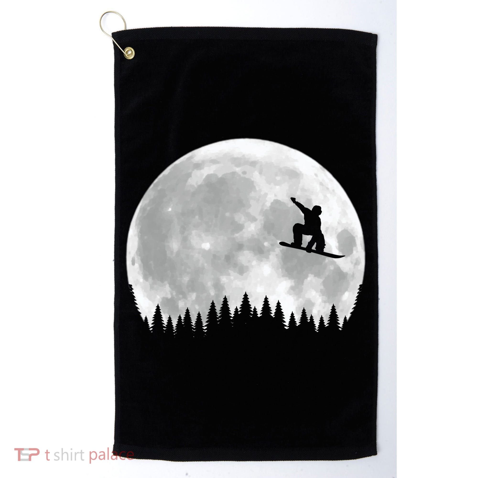Snow Boarding Moon Cool Sport Hobby Golf Towel