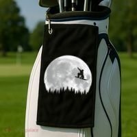 Snow Boarding Moon Cool Sport Hobby Golf Towel thumb 2