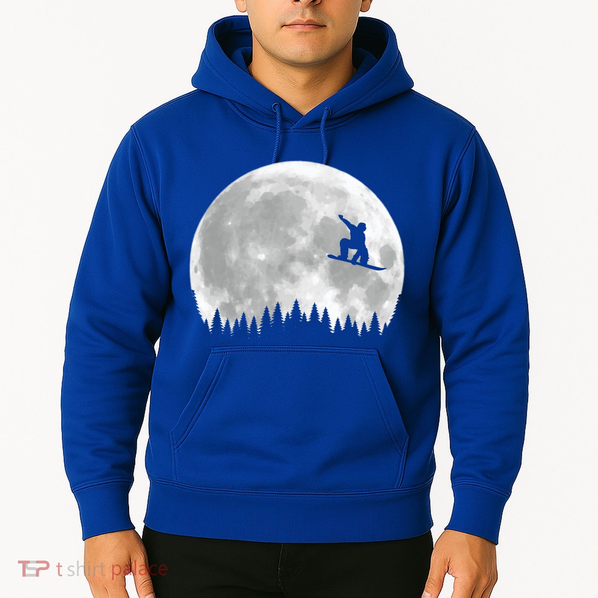 Snow Boarding Moon Cool Sport Hobby Hoodie