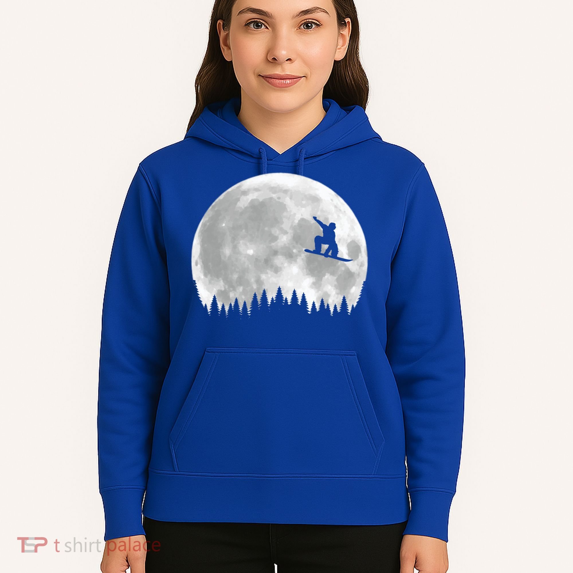 Snow Boarding Moon Cool Sport Hobby Hoodie