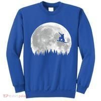 Snow Boarding Moon Cool Sport Hobby Sweatshirt thumb 0