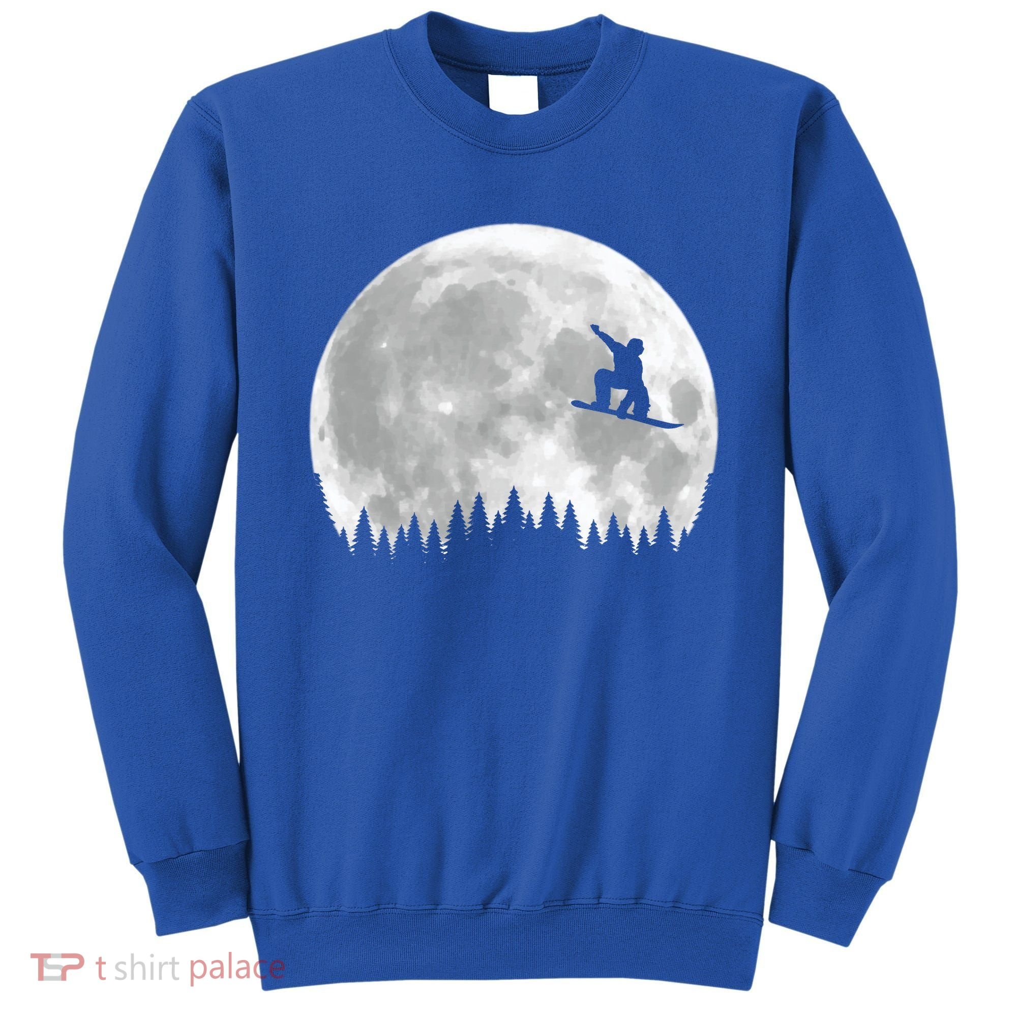 Snow Boarding Moon Cool Sport Hobby Sweatshirt
