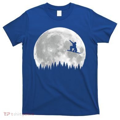 Snow Boarding Moon Cool Sport Hobby T-Shirt