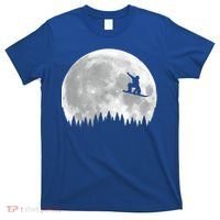 Snow Boarding Moon Cool Sport Hobby T-Shirt thumb 0