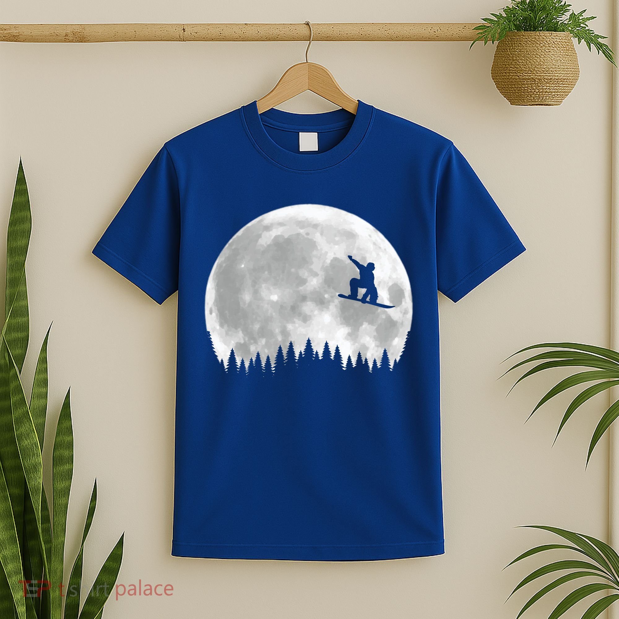 Snow Boarding Moon Cool Sport Hobby T-Shirt