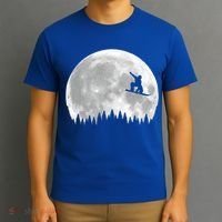 Snow Boarding Moon Cool Sport Hobby T-Shirt thumb 3
