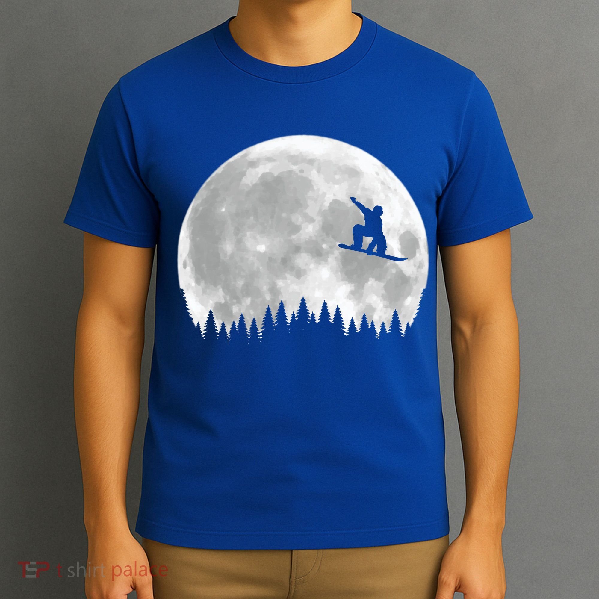 Snow Boarding Moon Cool Sport Hobby T-Shirt