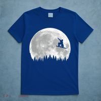 Snow Boarding Moon Cool Sport Hobby T-Shirt thumb 5
