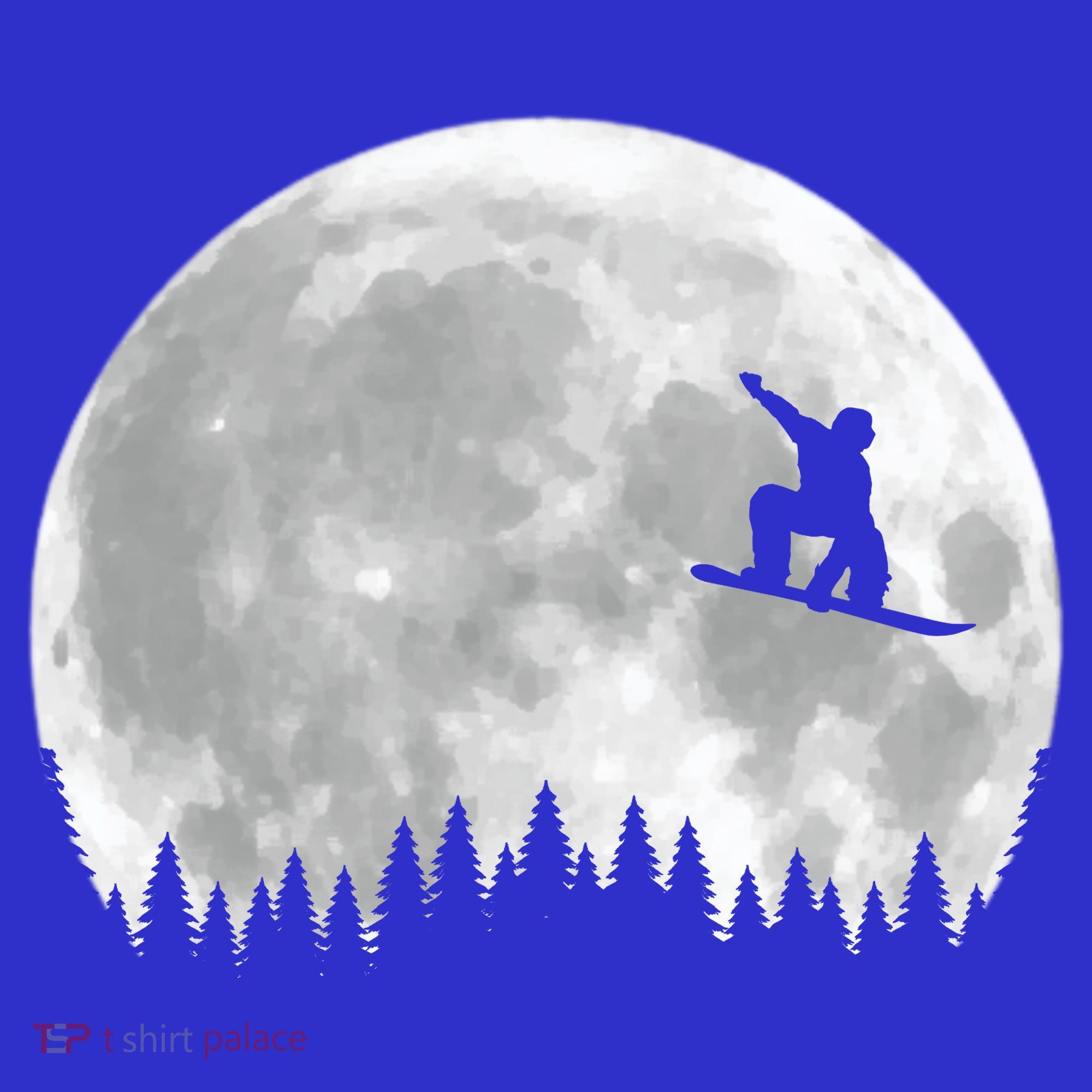 Snow Boarding Moon Cool Sport Hobby T-Shirt
