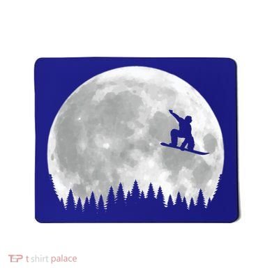 Snow Boarding Moon Cool Sport Hobby Mousepad
