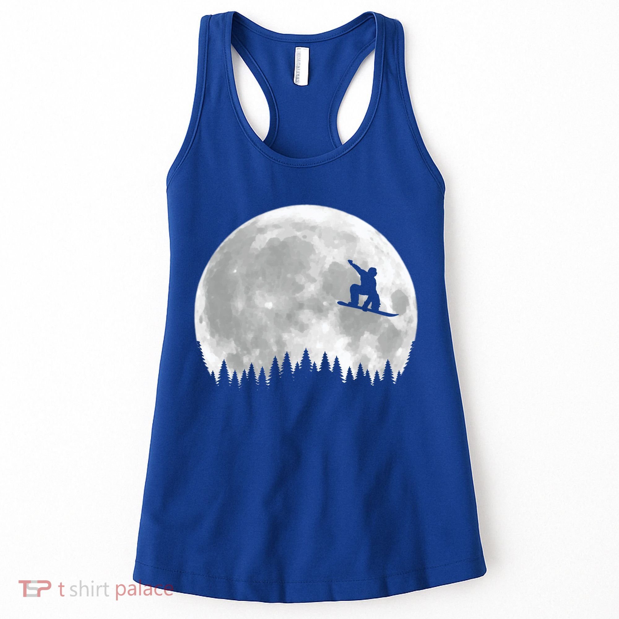 Snow Boarding Moon Cool Sport Hobby Women's Tank Top