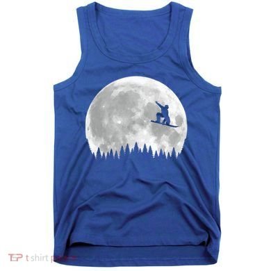 Snow Boarding Moon Cool Sport Hobby Tank Top