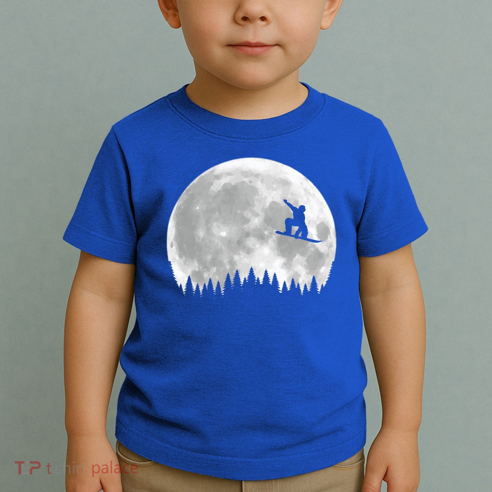Snow Boarding Moon Cool Sport Hobby Toddler T-Shirt