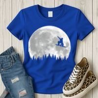 Snow Boarding Moon Cool Sport Hobby Women's T-Shirt thumb 3