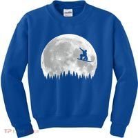 Snow Boarding Moon Cool Sport Hobby Kids Sweatshirt thumb 0