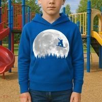 Snow Boarding Moon Cool Sport Hobby Kids Hoodie thumb 2