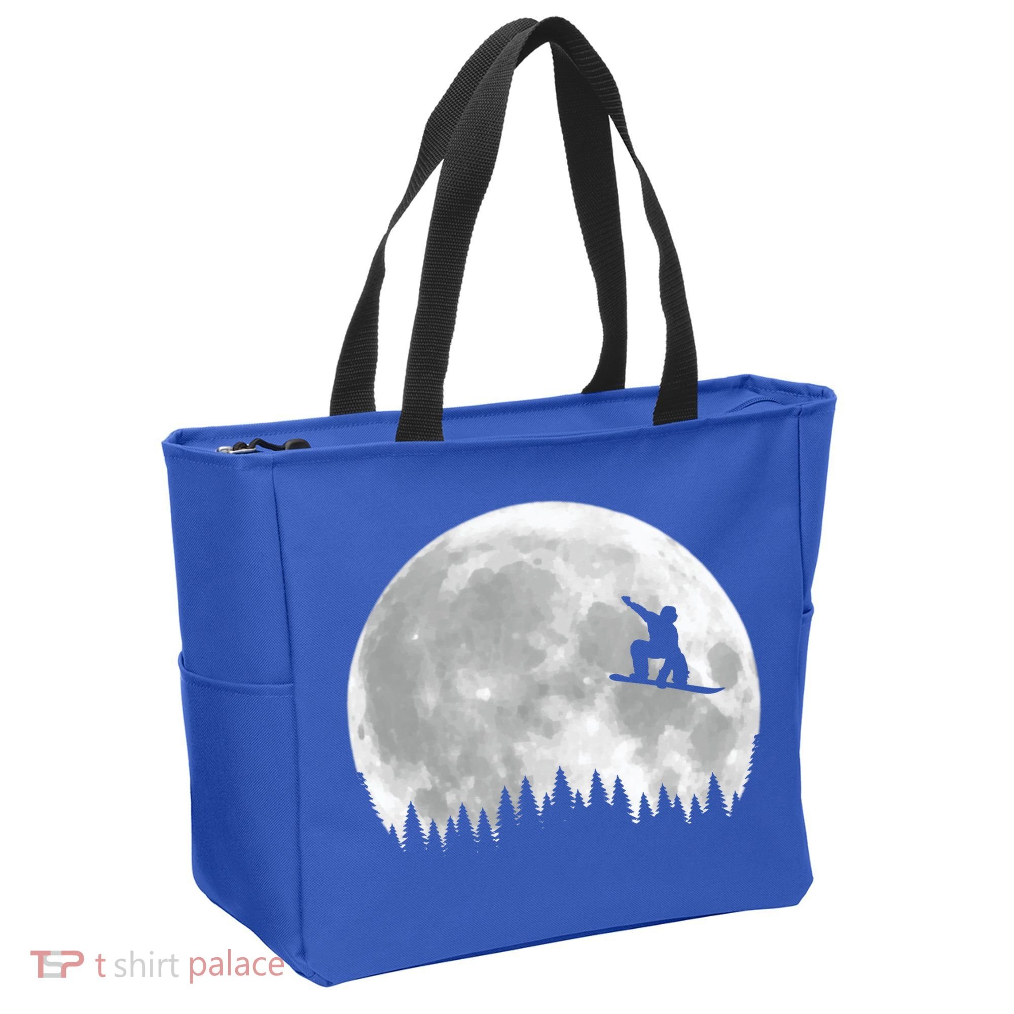 Snow Boarding Moon Cool Sport Hobby Tote Bag