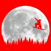 Snow Boarding Moon Cool Sport Hobby Santa Hat thumb 1