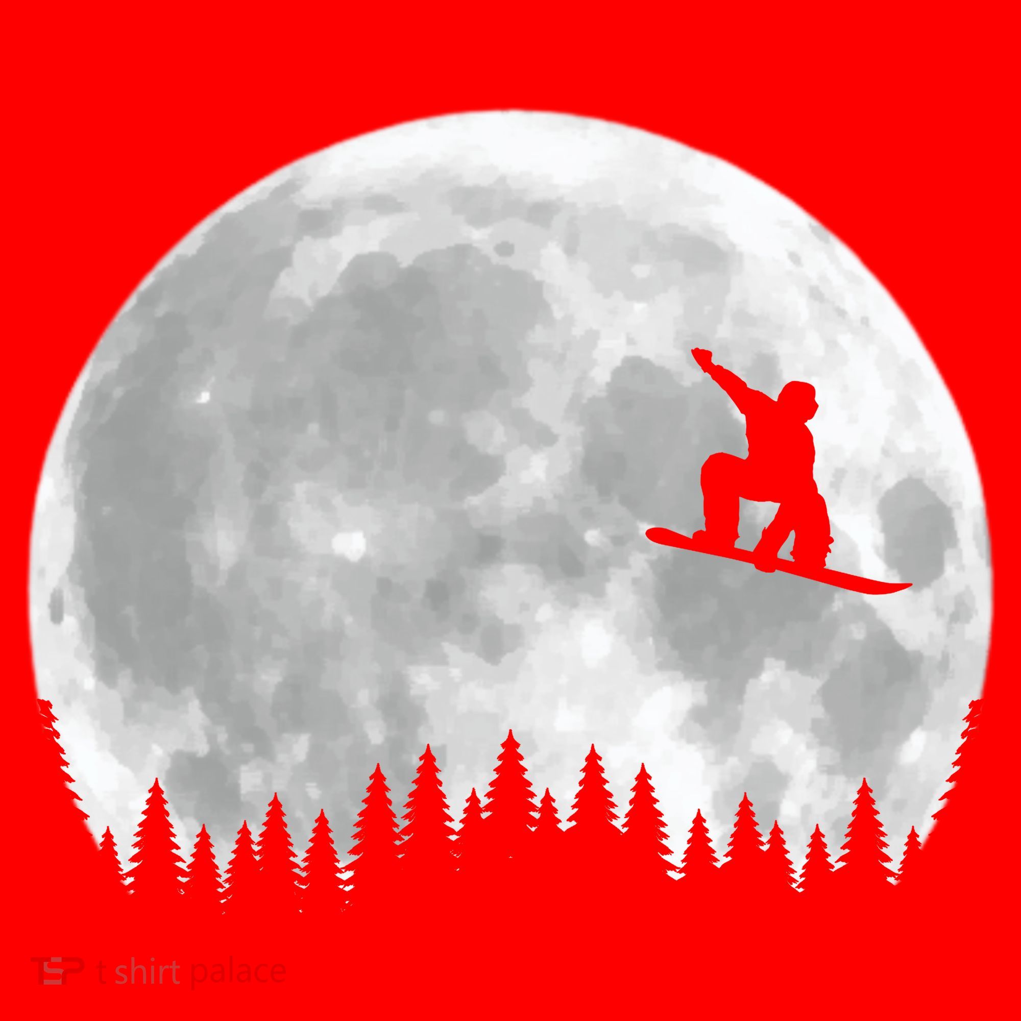 Snow Boarding Moon Cool Sport Hobby Santa Hat