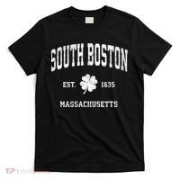South Boston Massachusetts Vintage Shamrock Sports T-Shirt thumb 0