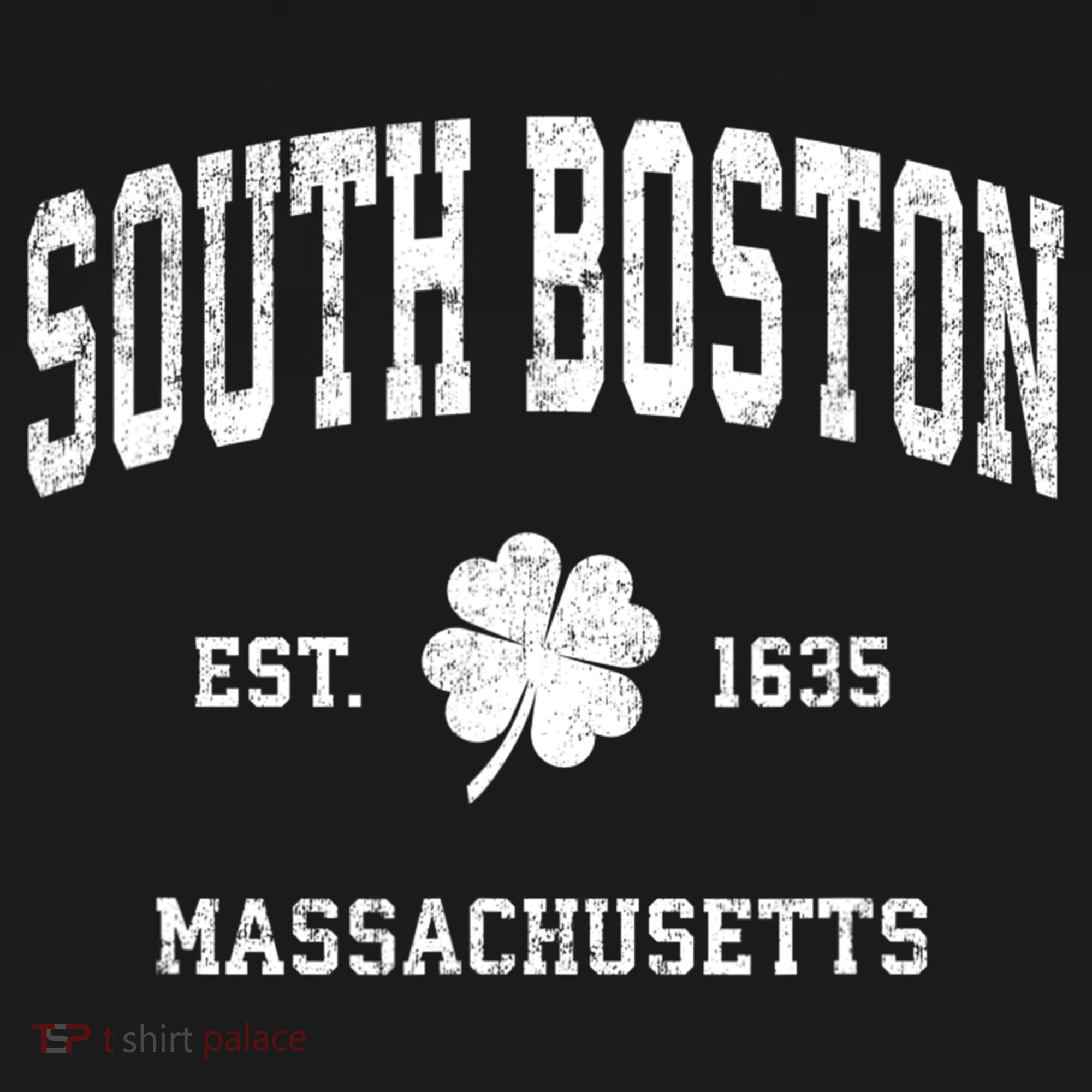 South Boston Massachusetts Vintage Shamrock Sports T-Shirt