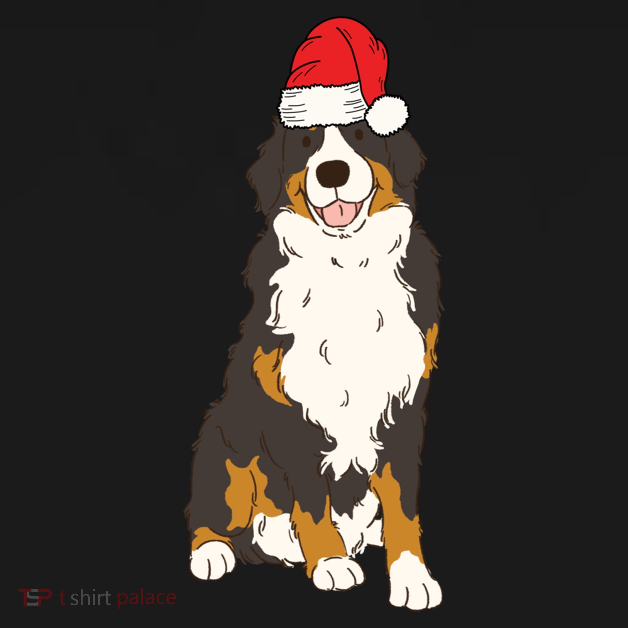Santa Bernese Mountain Dog Winter Christmas Dog Mom Holiday Great Gift Women's Hoodie