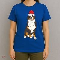 Santa Bernese Mountain Dog Winter Christmas Dog Mom Holiday Great Gift T-Shirt thumb 4