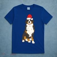 Santa Bernese Mountain Dog Winter Christmas Dog Mom Holiday Great Gift T-Shirt thumb 5