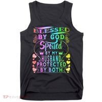 Spoiled By My Husband Blessed By God Wife Gifts From Husband Tank Top thumb 0