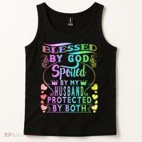Spoiled By My Husband Blessed By God Wife Gifts From Husband Tank Top thumb 2