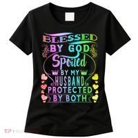 Spoiled By My Husband Blessed By God Wife Gifts From Husband Women's T-Shirt thumb 0