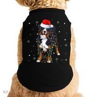 Santa Bernese Mountain Dog Xmas Tree Light Merry Christmas Great Gift Doggie Tank thumb 0