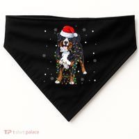 Santa Bernese Mountain Dog Xmas Tree Light Merry Christmas Great Gift USA-Made Doggie Bandana thumb 0