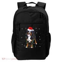Santa Bernese Mountain Dog Xmas Tree Light Merry Christmas Great Gift Backpack thumb 0