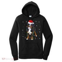 Santa Bernese Mountain Dog Xmas Tree Light Merry Christmas Great Gift Women's Hoodie thumb 0