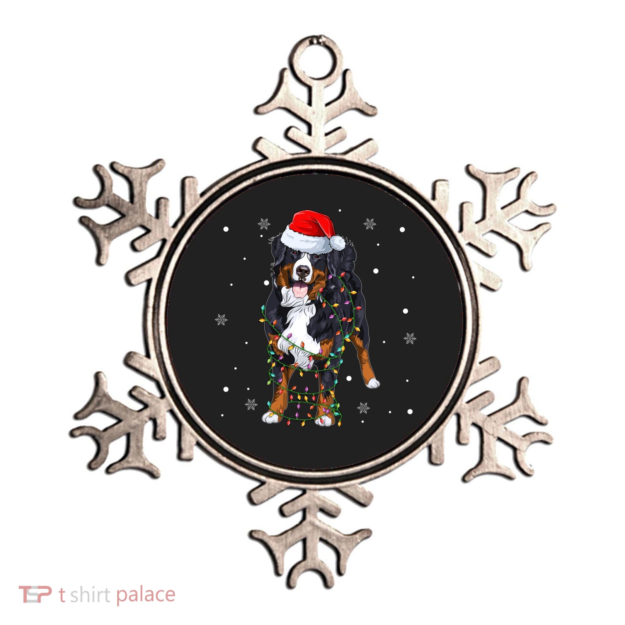 Santa Bernese Mountain Dog Xmas Tree Light Merry Christmas Great Gift Ornament