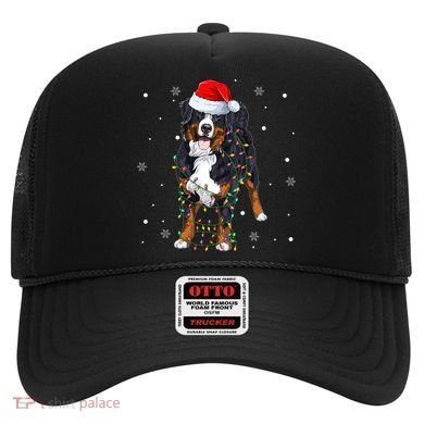 Santa Bernese Mountain Dog Xmas Tree Light Merry Christmas Great Gift Hat