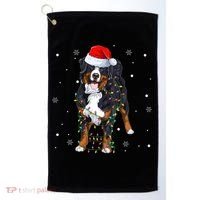 Santa Bernese Mountain Dog Xmas Tree Light Merry Christmas Great Gift Golf Towel thumb 0