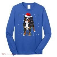 Santa Bernese Mountain Dog Xmas Tree Light Merry Christmas Great Gift Long Sleeve Shirt thumb 0