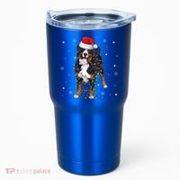 Santa Bernese Mountain Dog Xmas Tree Light Merry Christmas Great Gift Tumbler thumb 0