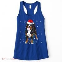 Santa Bernese Mountain Dog Xmas Tree Light Merry Christmas Great Gift Women's Tank Top thumb 0