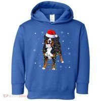 Santa Bernese Mountain Dog Xmas Tree Light Merry Christmas Great Gift Toddler Hoodie thumb 0