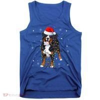 Santa Bernese Mountain Dog Xmas Tree Light Merry Christmas Great Gift Tank Top thumb 0